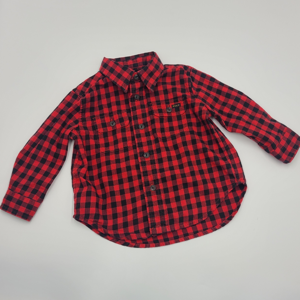 Ralph Lauren Baby Boy Buffalo Check Shirt Size 12 Months